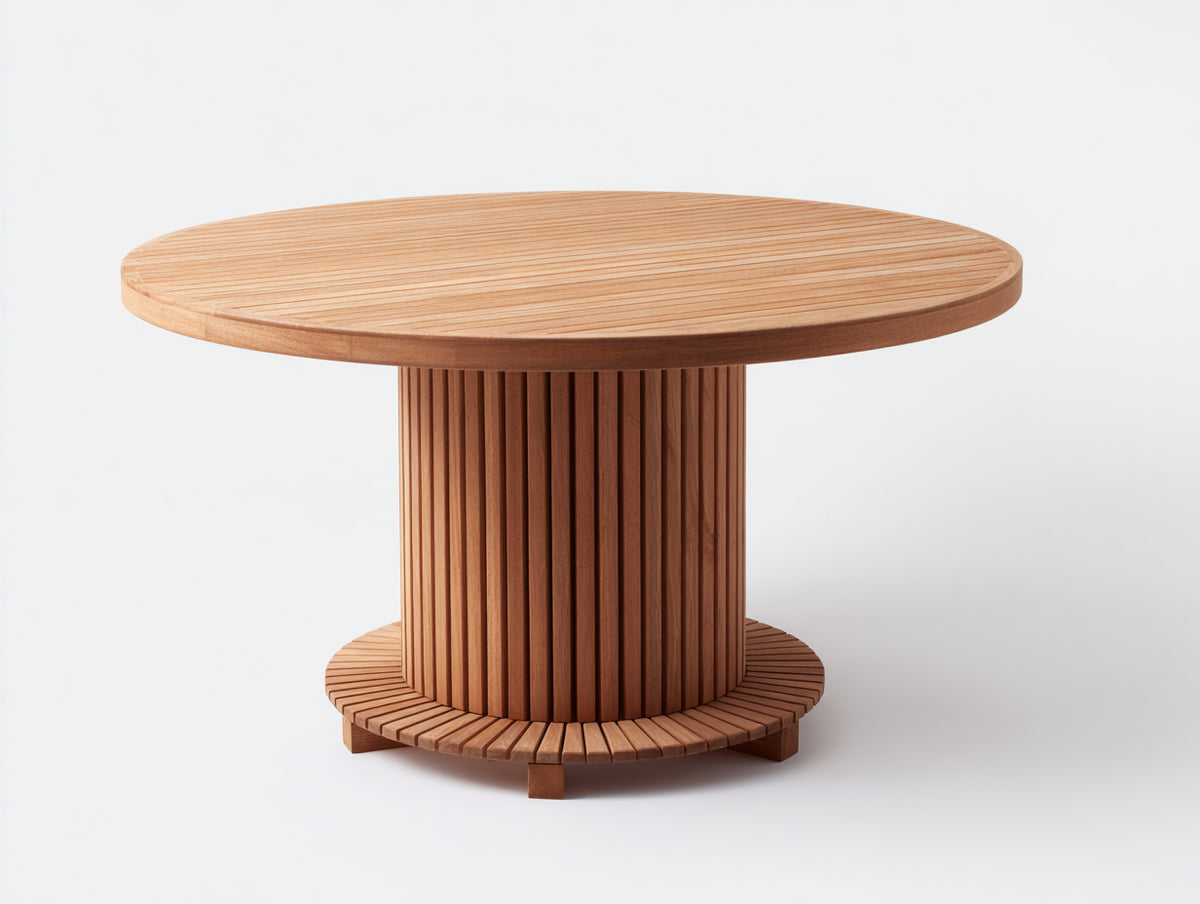 Tavolo da giardino - legno massello - 146x146x75 cm - marrone caldo - moderno