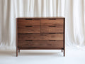 Cassettiera - Legno di noce - 118x43x92 cm - Marrone scuro - Stile minimalista