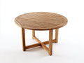 Tavolo da giardino - legno massello - 130x130x74 cm - naturale - minimalista