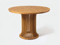Tavolo da giardino - Legno di teak - 105x105x76 cm - Marrone naturale - Design moderno a doghe