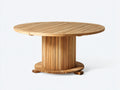Tavolo da giardino - legno massello - 140x140x75 cm - naturale - moderno